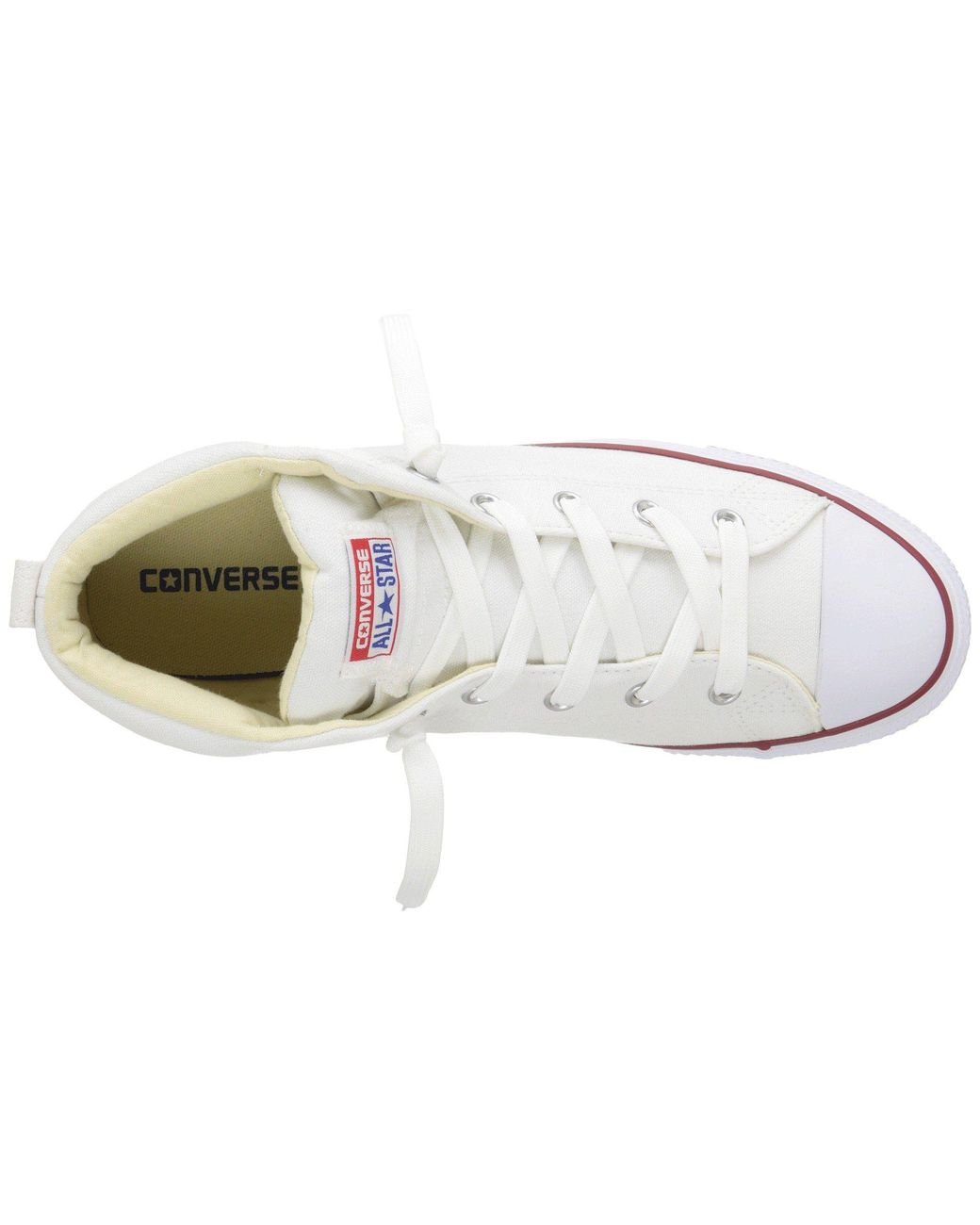 Converse Chuck Taylor(r) All Star(r) Street Core Canvas Mid  (white/natural/white) Lace Up Casual Shoes | Lyst