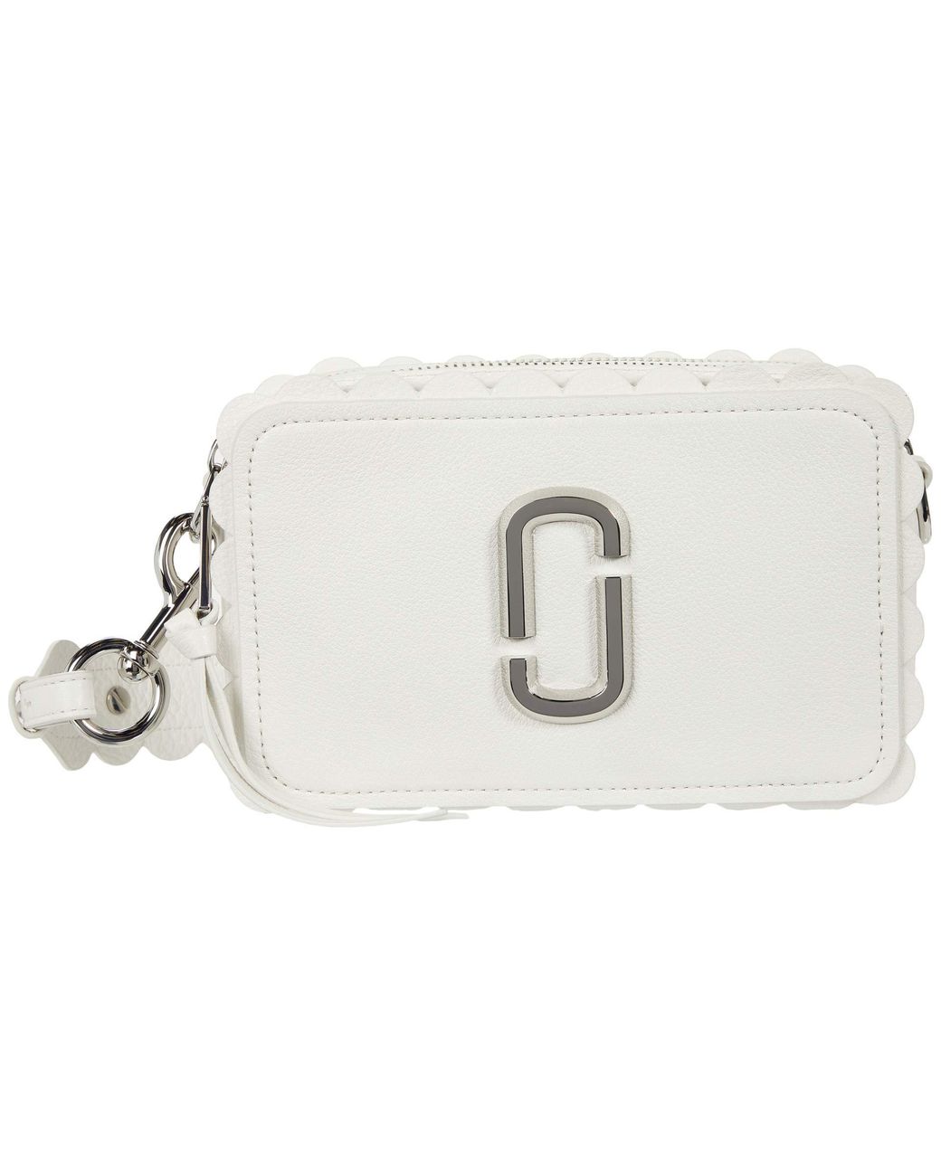 Marc Jacobs Softshot 21 Scallop Leather Cross-body Bag in White | Lyst