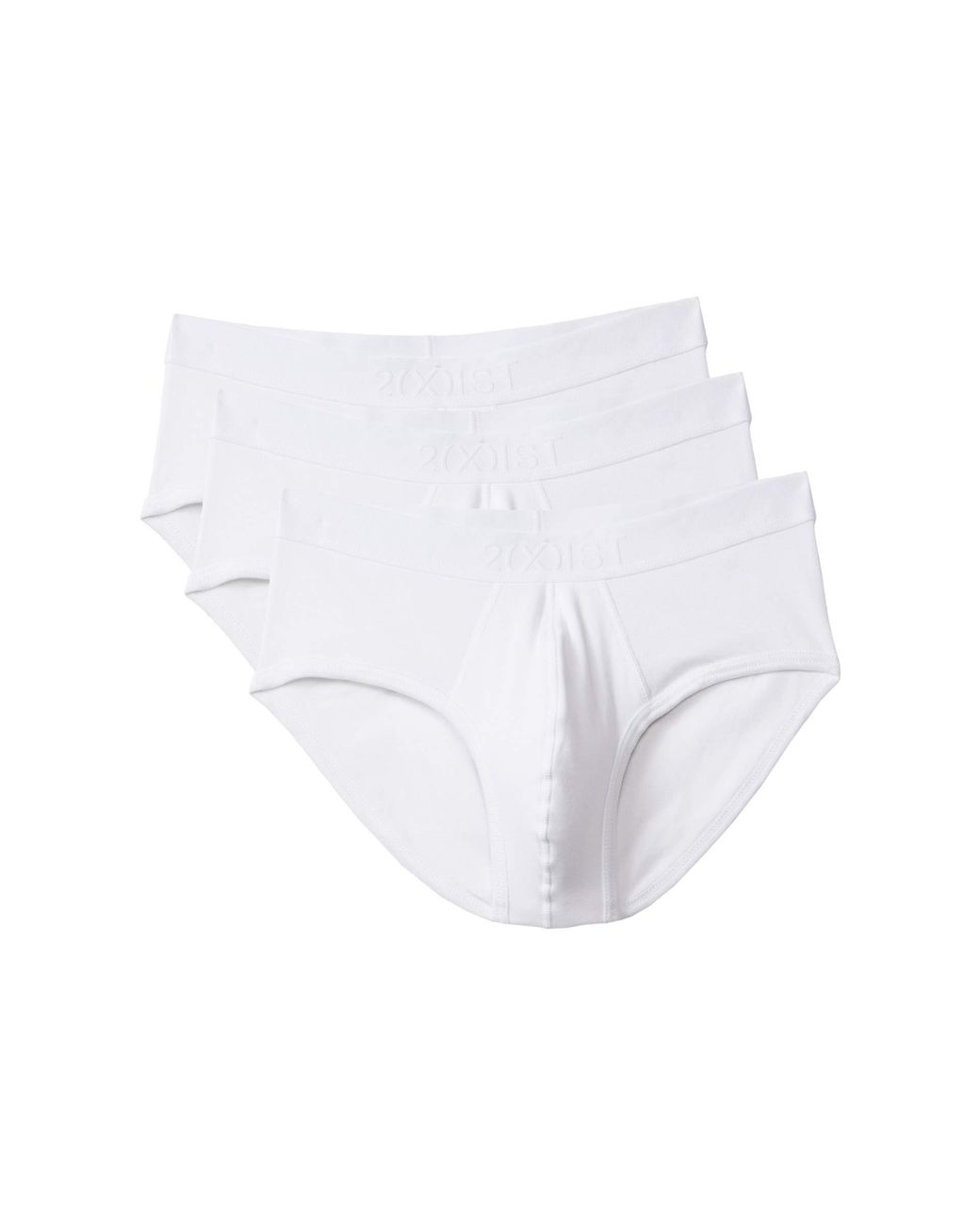 2xist 2(x)ist 3-pack Pima Cotton Contour Pouch Brief (white) Underwear ...