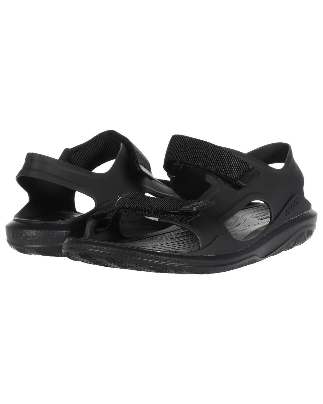 crocs swiftwater black sandals