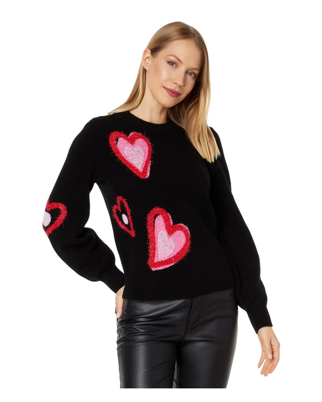 Kate Spade Overlapping Hearts Sweater in Red Lyst