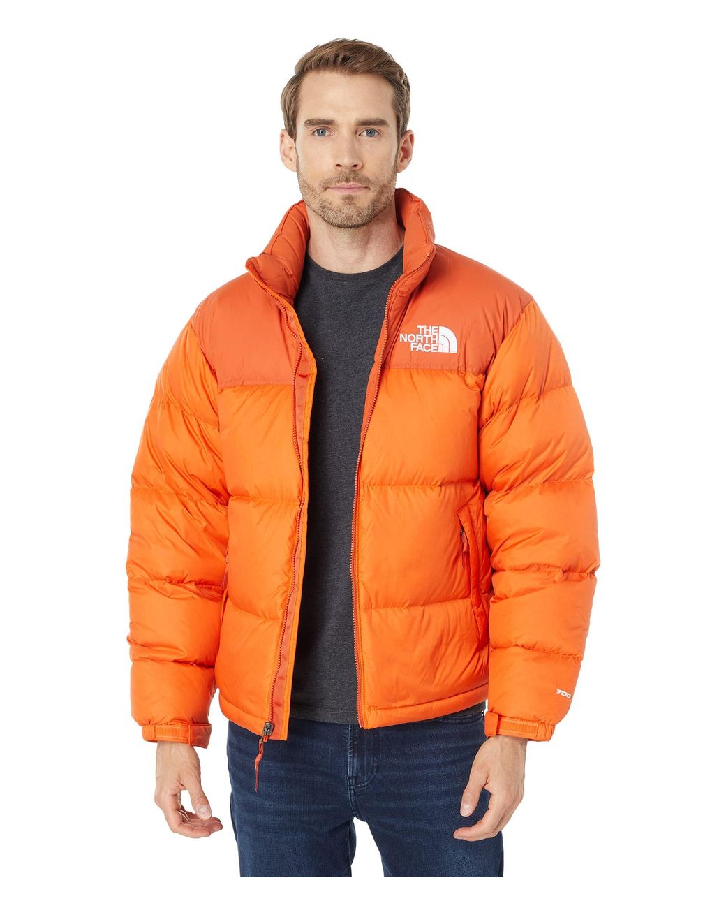 The North Face 1996 Nuptse Jacket in Orange for Men | Lyst