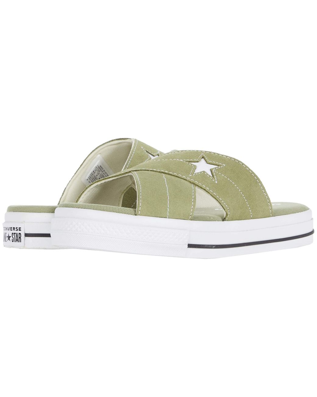 Converse Suede One Star Sandal in Gray (White) | Lyst