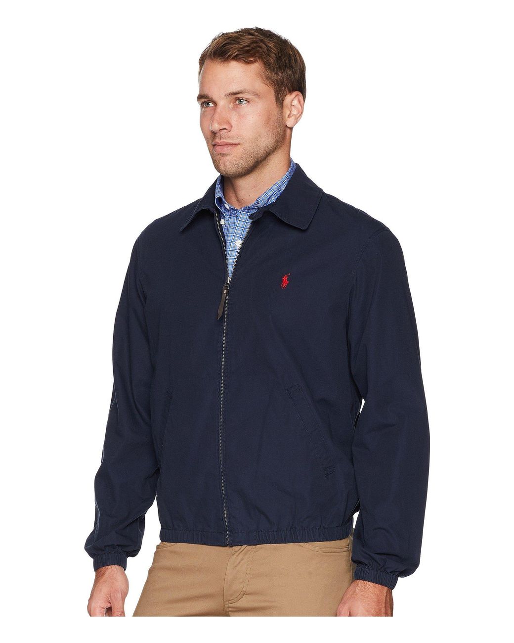 Cotton Navy Bayport Windbreaker Jacket 