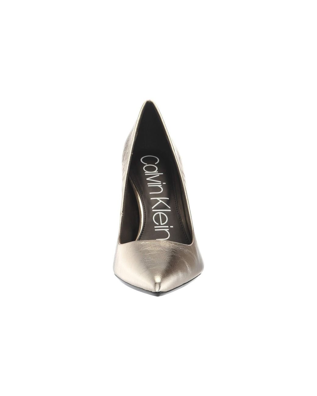 Calvin Klein Gayle Pump soft Gold Paper Metallic High Heels Lyst