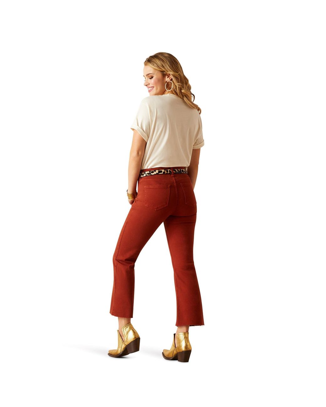 Ariat High-rise Jazmine Flare In Burgundy in Red