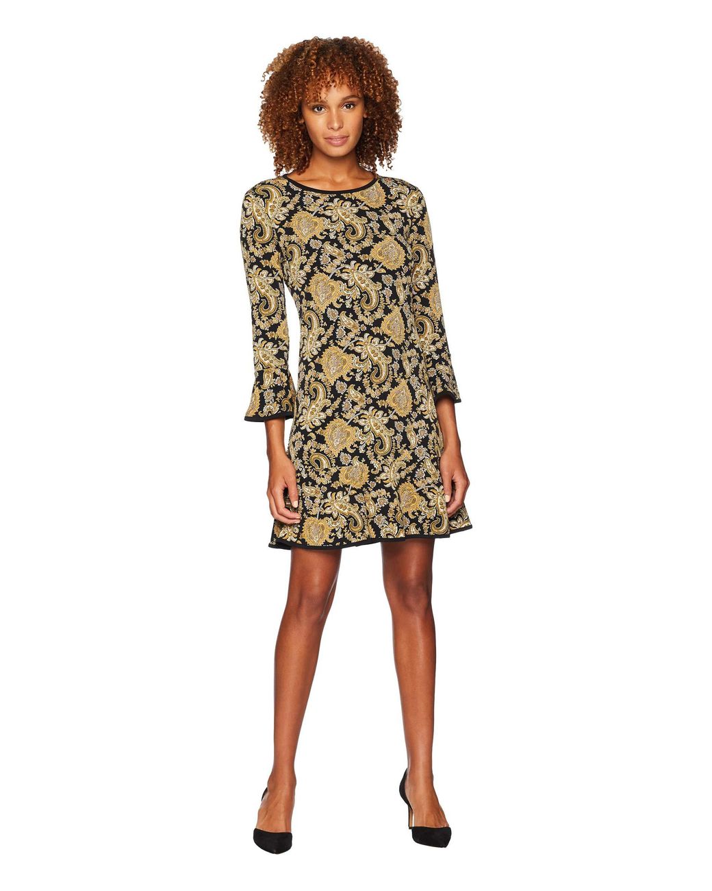 Michael kors heart shop print flounce dress