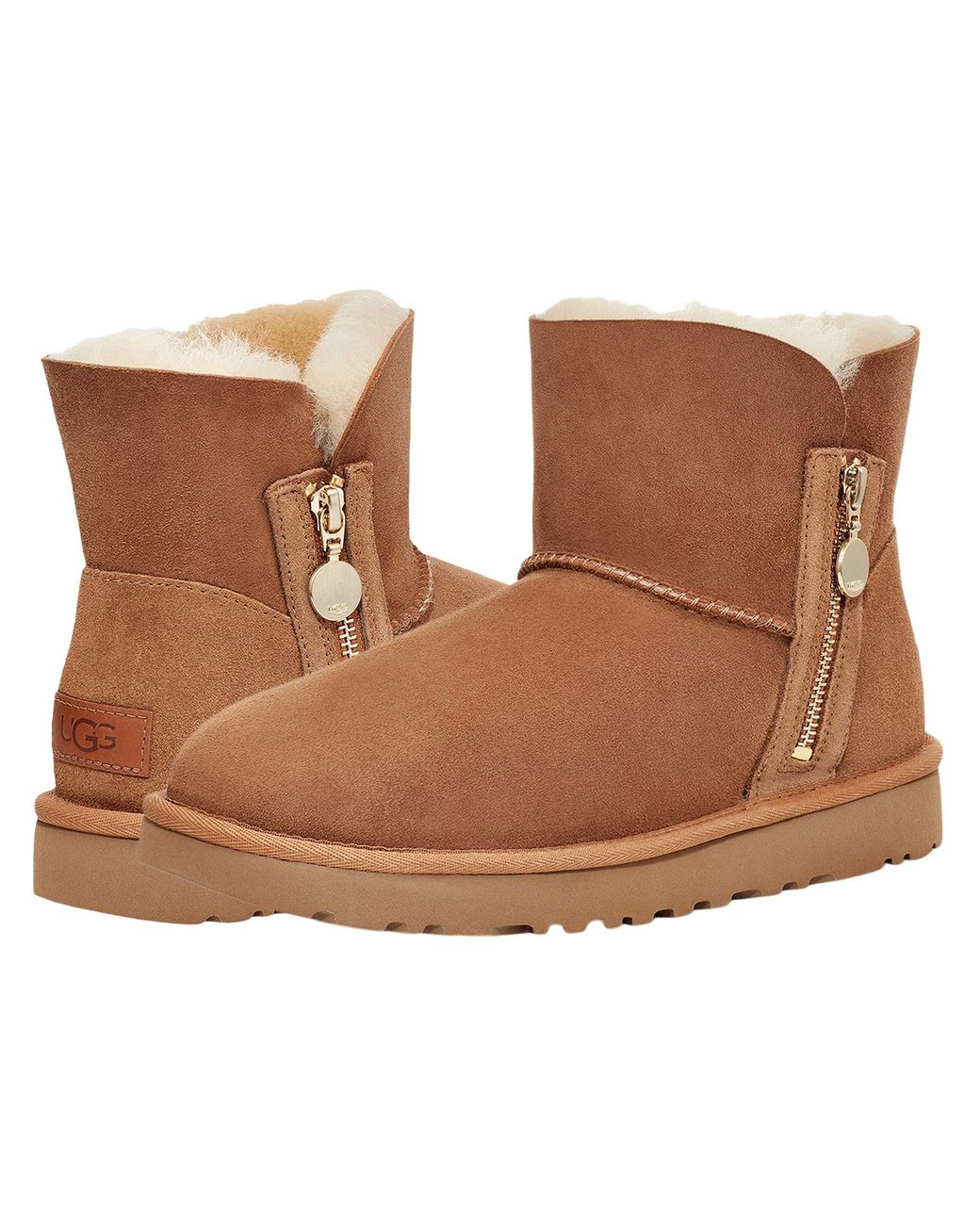 UGG Wool Bailey Zip Mini in Brown - Lyst