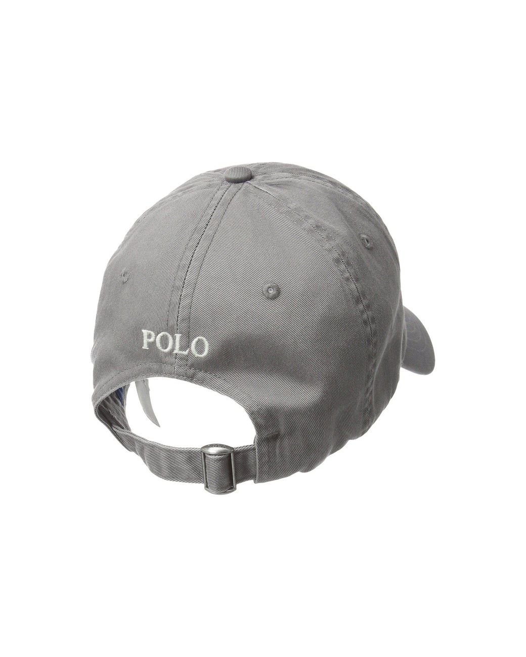 Storen Prestatie maximaliseren Polo Ralph Lauren Cotton Chino Classic Sport Cap (perfect Grey) Caps in Gray  for Men | Lyst