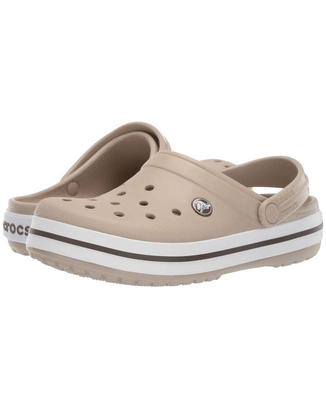 Crocs™ Crocband Clog (light Grey/bright Coral) Clog Shoes in Gray | Lyst