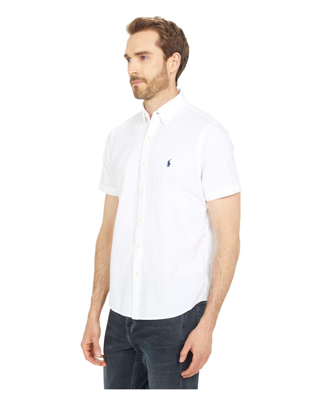 classic fit seersucker shirt