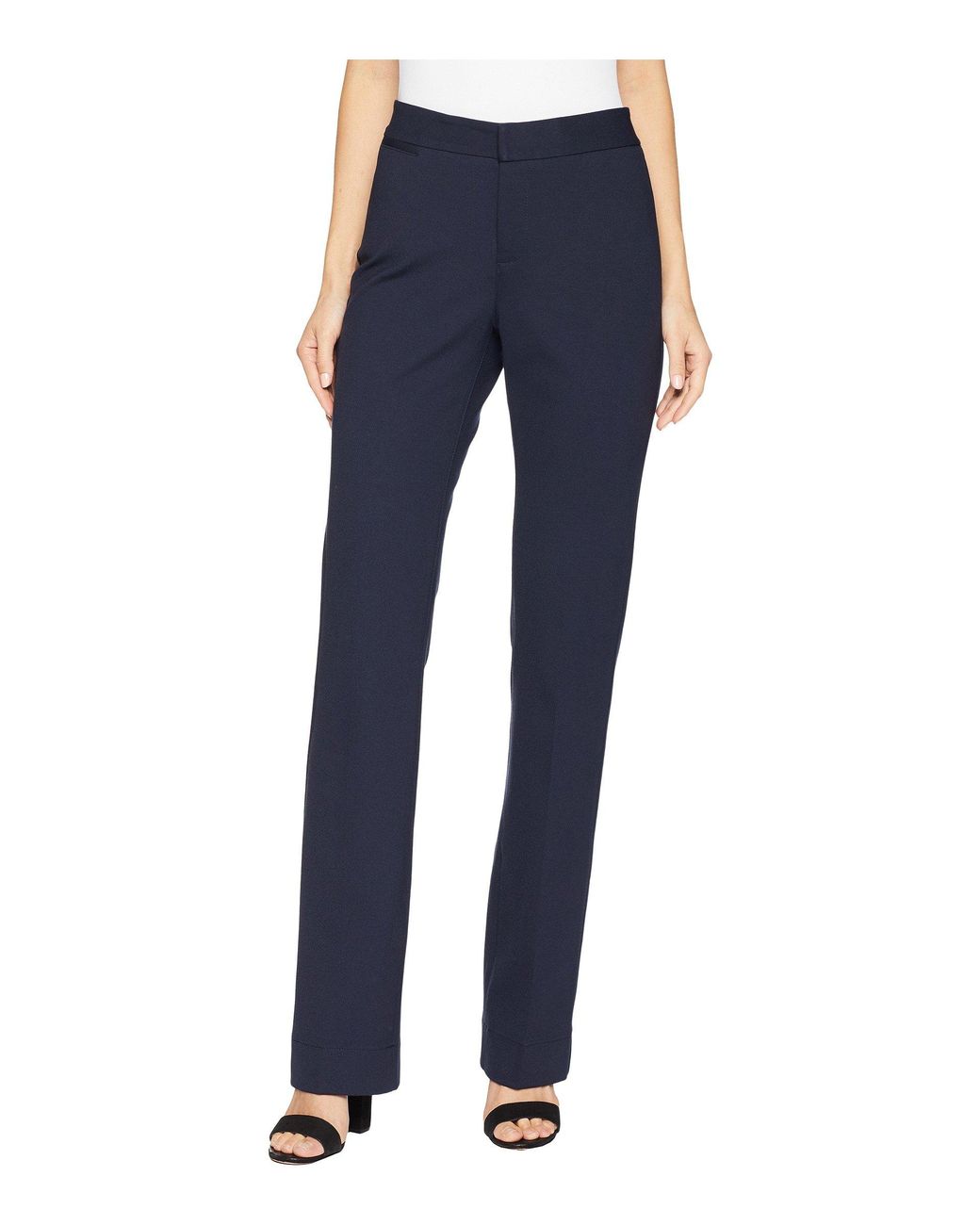 NYDJ Synthetic Ponte Trouser Pants in Navy (Blue) - Lyst