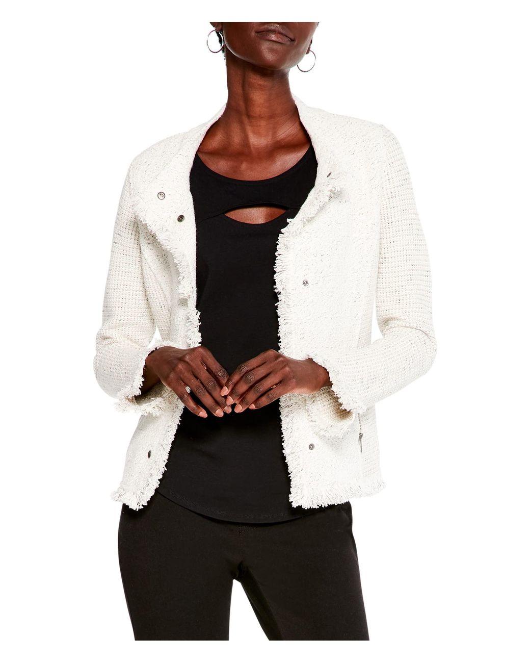 Dresses On Sale NIC+ZOE Women's Fringe Mix Jacket - Open Front