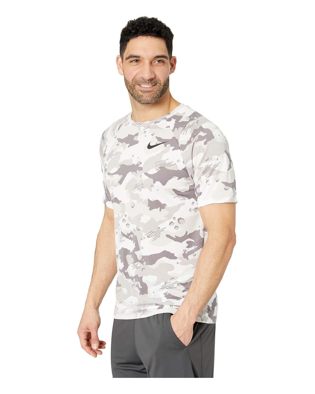 Nike Cotton Dry Legend Tee Camo All Over Print in White for Men | Lyst