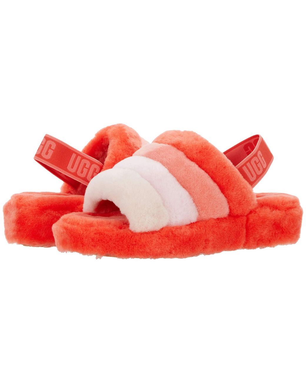 orange ugg slides