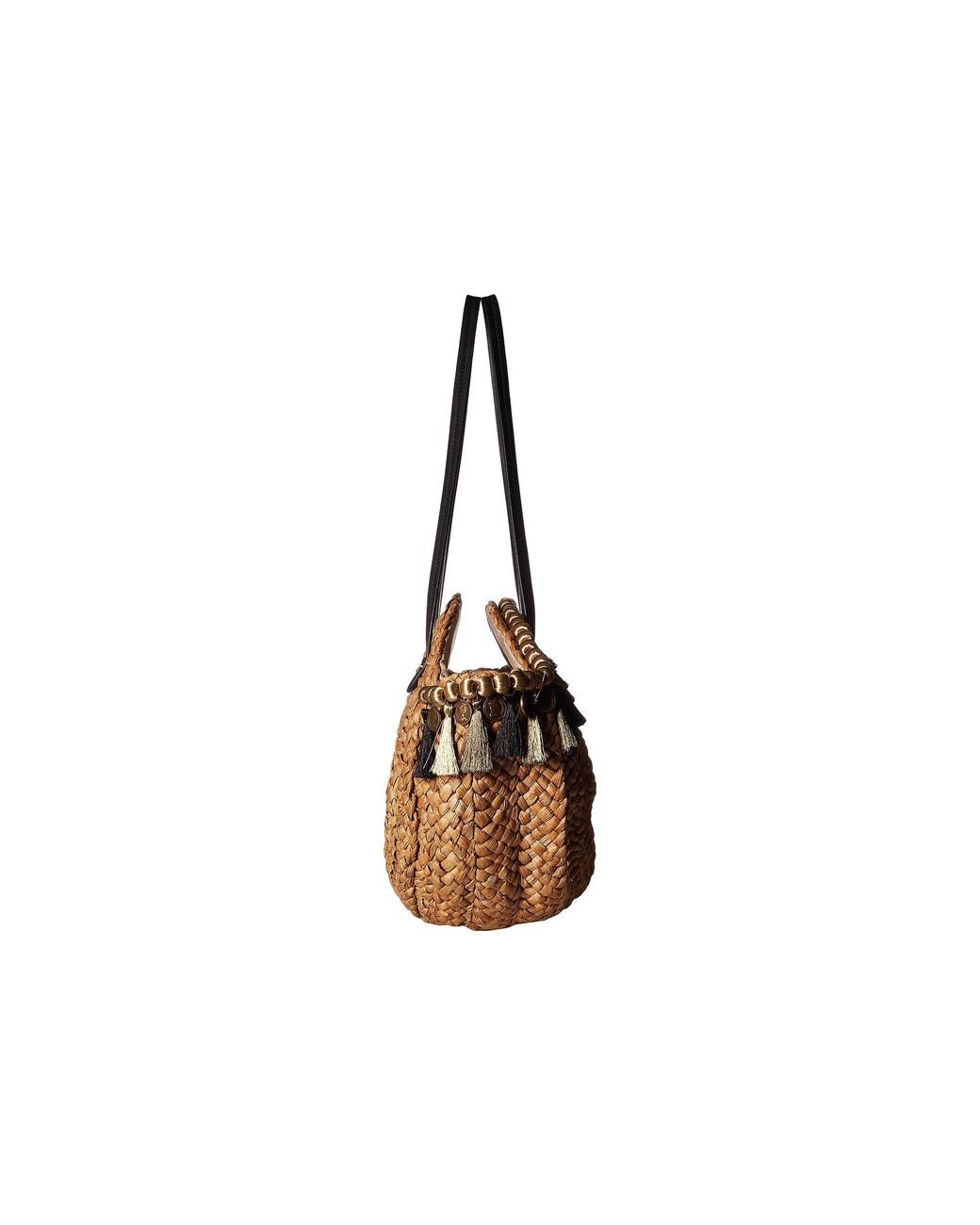 Sam Edelman Rachael Straw Tote W Fringe Trim gold Multi Tote