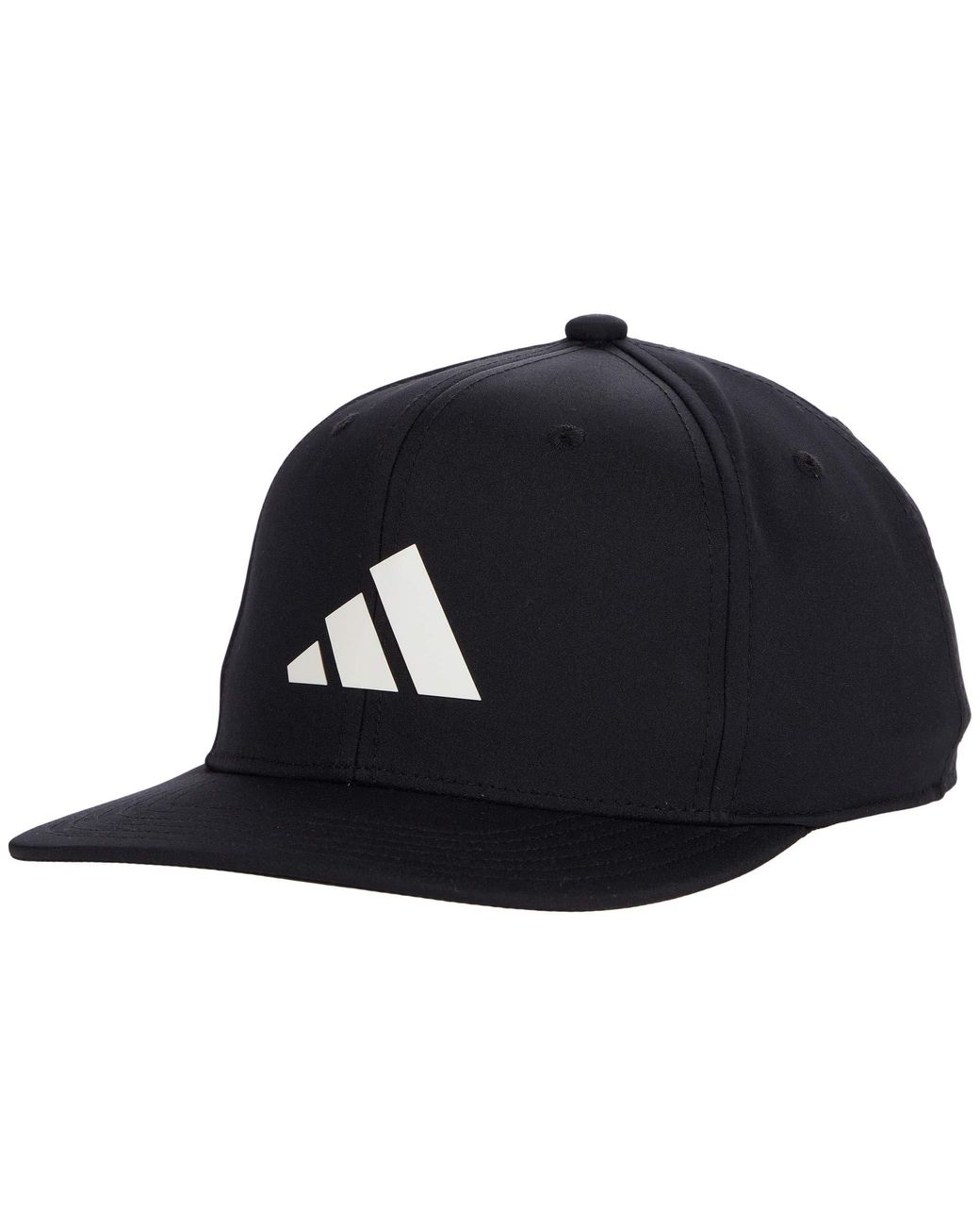 adidas Synthetic Three Bar Snapback Structured Cap in Black for Men | Lyst
