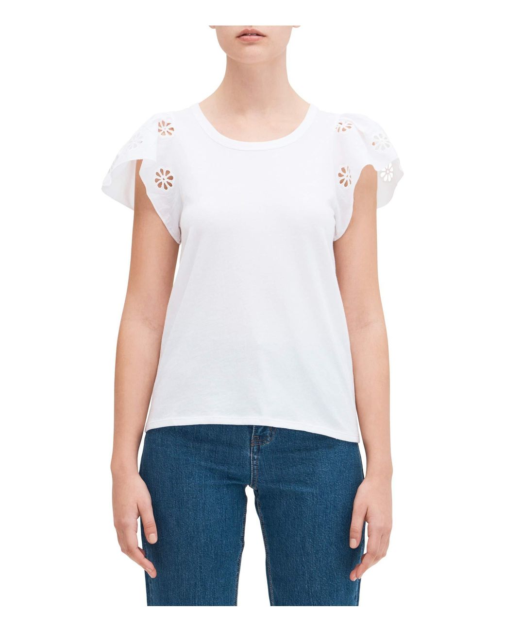 kate spade ruched sleeve tee