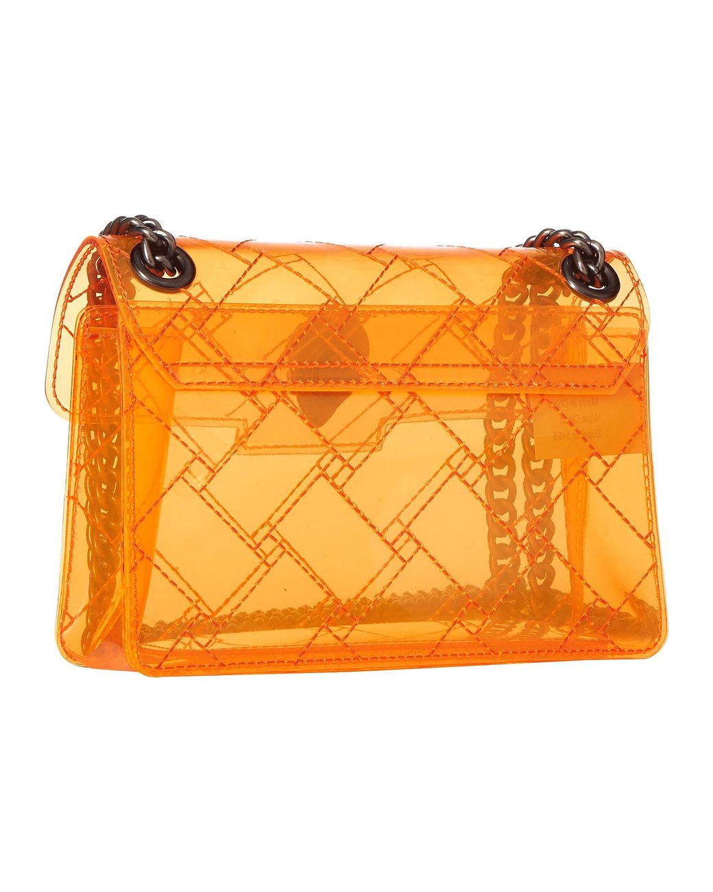 Kurt Geiger Transparent Mini Kensington in Orange | Lyst