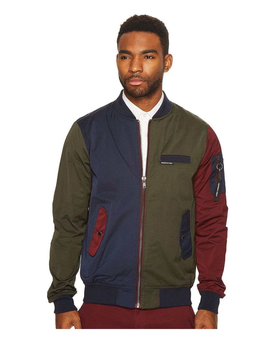 Ciudad Instruir salami Members Only Color Block Bomber Jacket in Blue for Men | Lyst