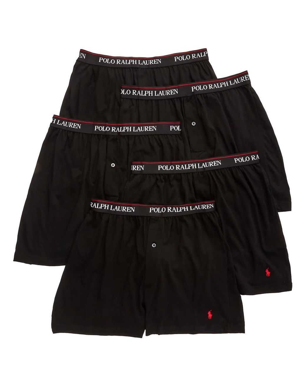 Polo Ralph Lauren Classic Fit Cotton Knit Boxer 5 Pack in Black for Men |  Lyst