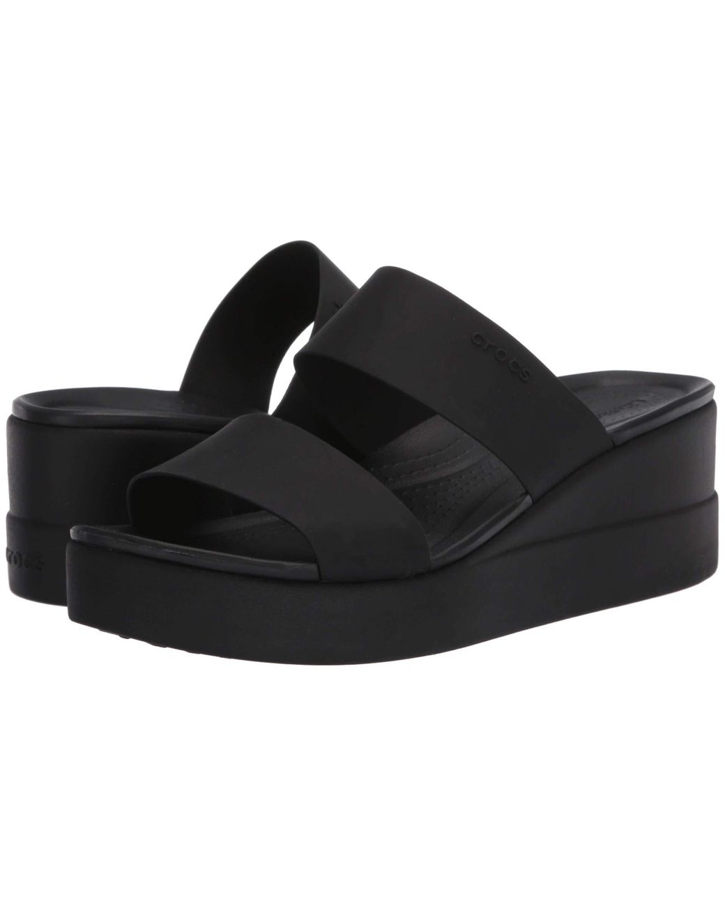 Crocs™ Brooklyn Mid Wedge in Black Lyst