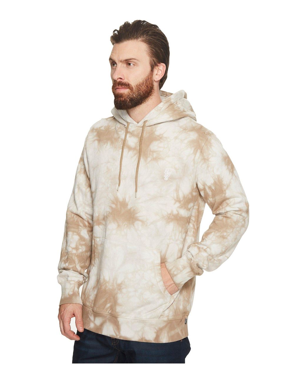Huf Cotton Leary Tie-dye Pullover Hoodie in Beige (Natural) for Men 