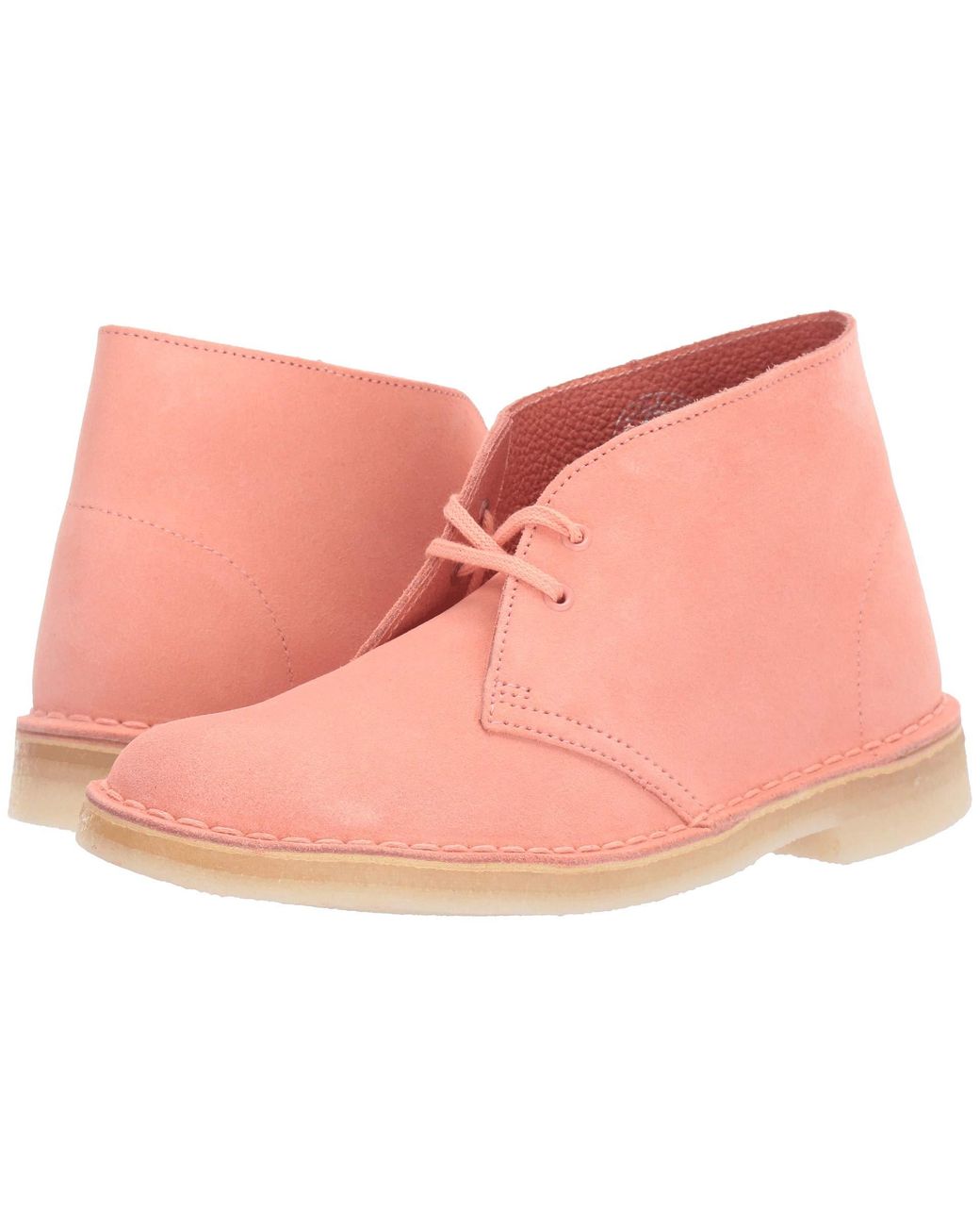 Clarks Desert Boot Ankle Bootie in Pink | Lyst