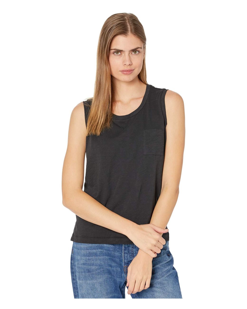 whisper cotton crewneck muscle tank