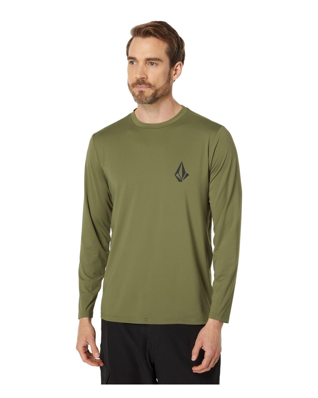 Volcom Taunt Loose Fit Long Sleeve Rashguard in Green for Men | Lyst