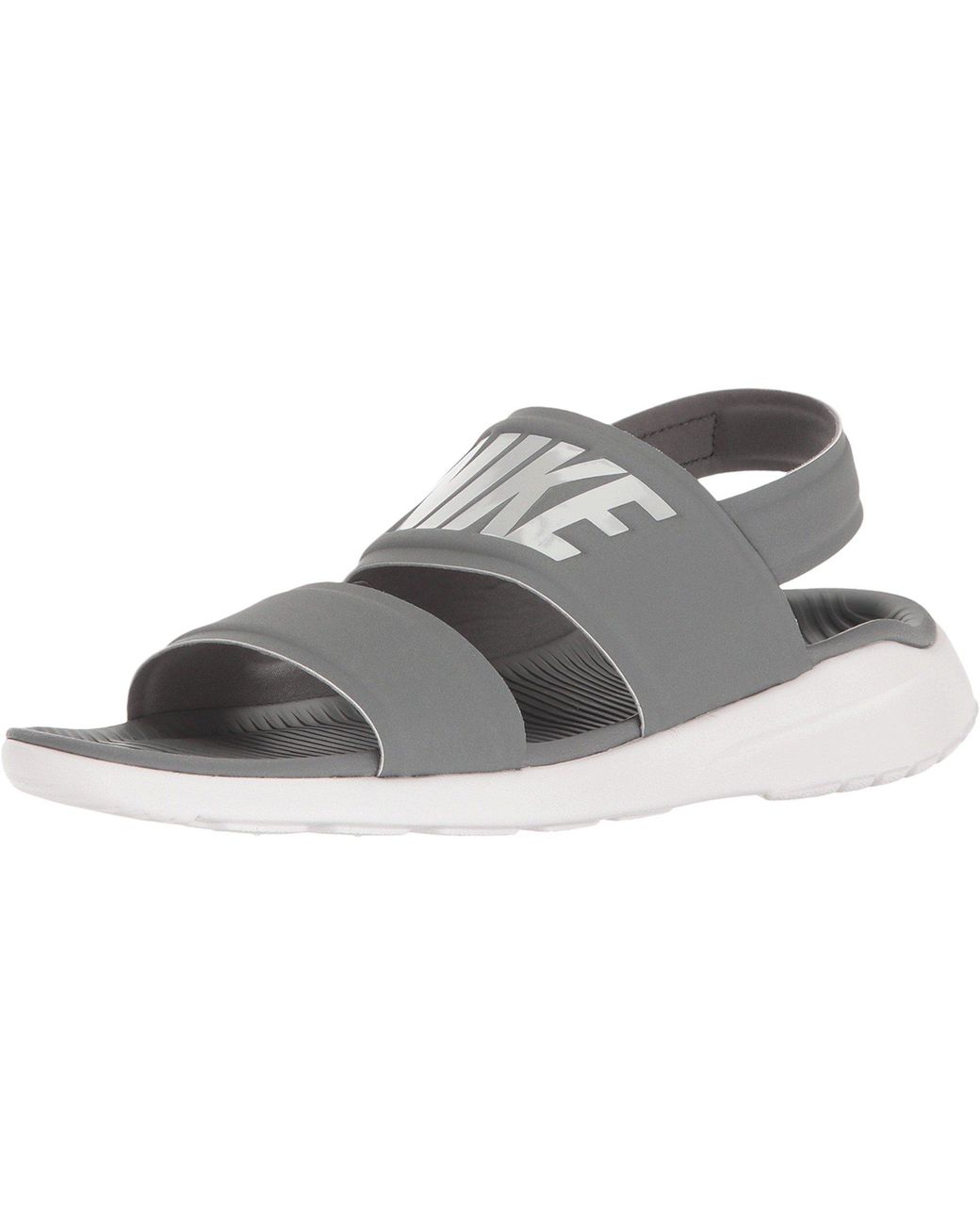 gray nike tanjun sandals