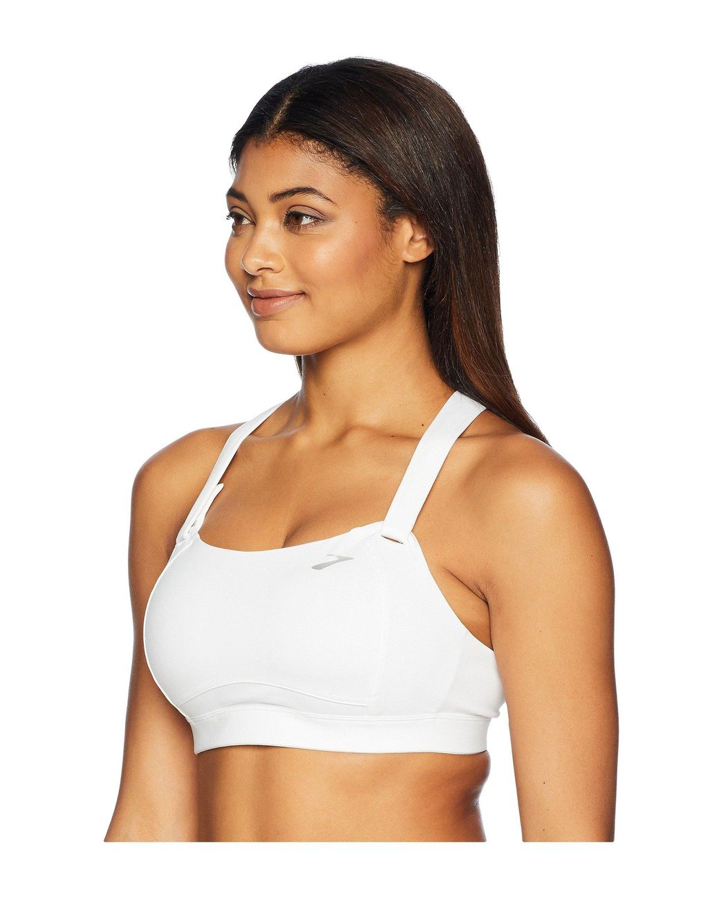 Brooks Juno Cross Back Adjustable High Impact Sports Bra Moving