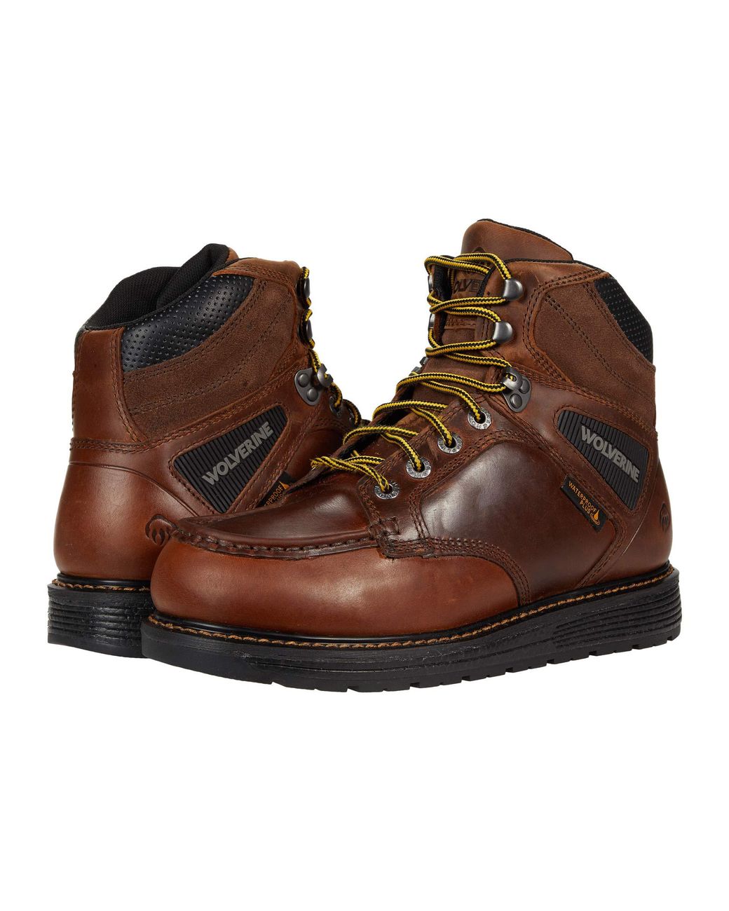 Wolverine Leather Hellcat Wedge Moc Toe 6 Waterproof in Brown for Men