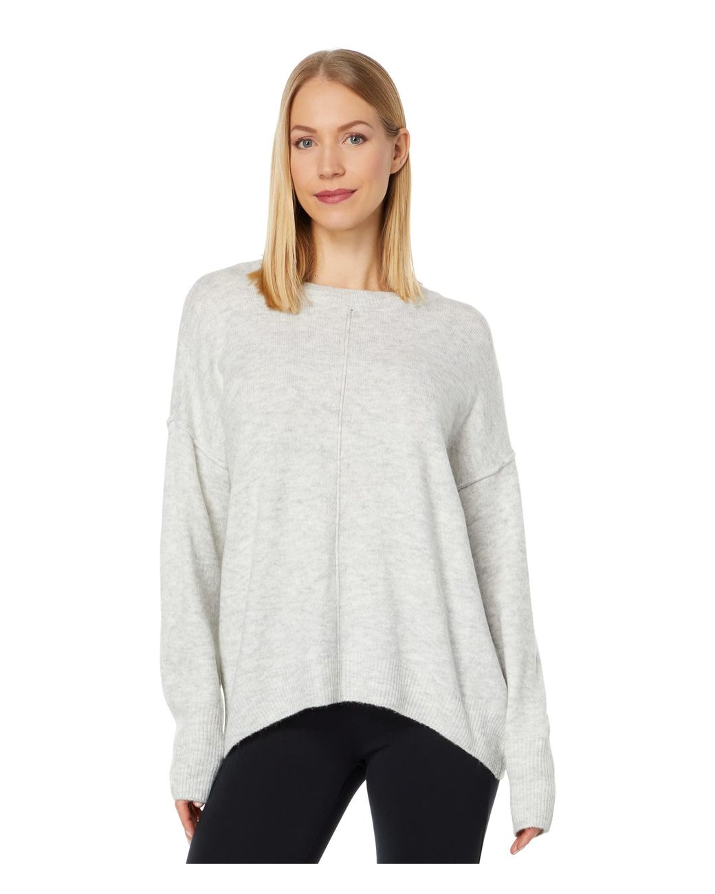 Vince Camuto Women's White Long Sleeve Extend Shoulder Centerfront Seam  Cardigan