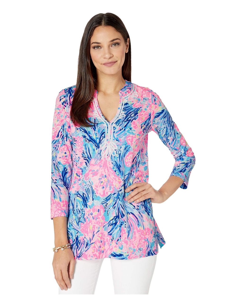 Lilly Pulitzer Cotton Kaia Knit Tunic Clothing in Blue - Lyst