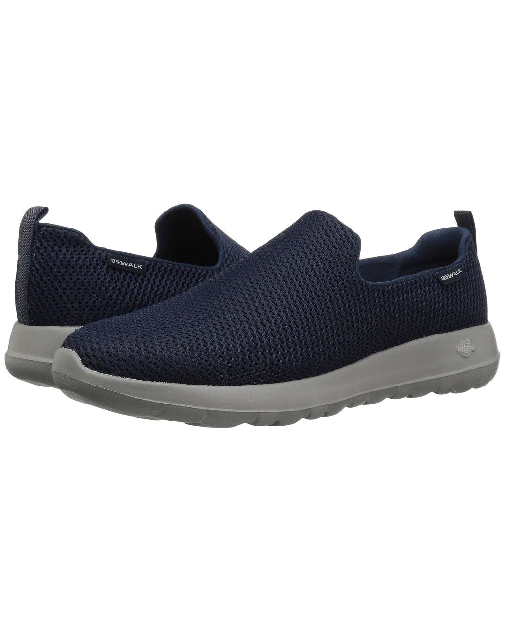 skechers slip on mens blue
