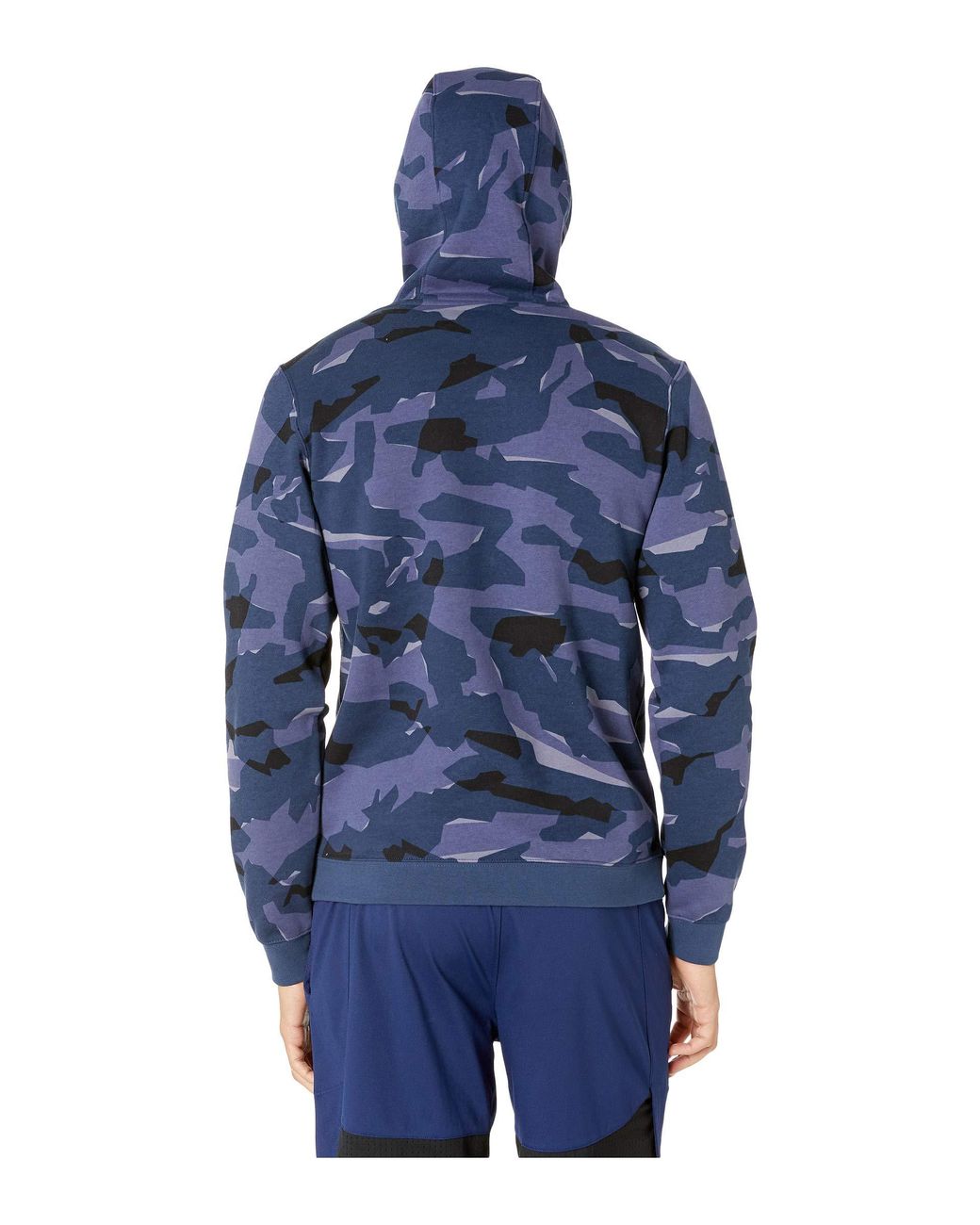 Nike Nsw Club Camo Hoodie Full Zip Bb (midnight Navy/midnight Navy/white)  Sweatshirt in Blue for Men | Lyst