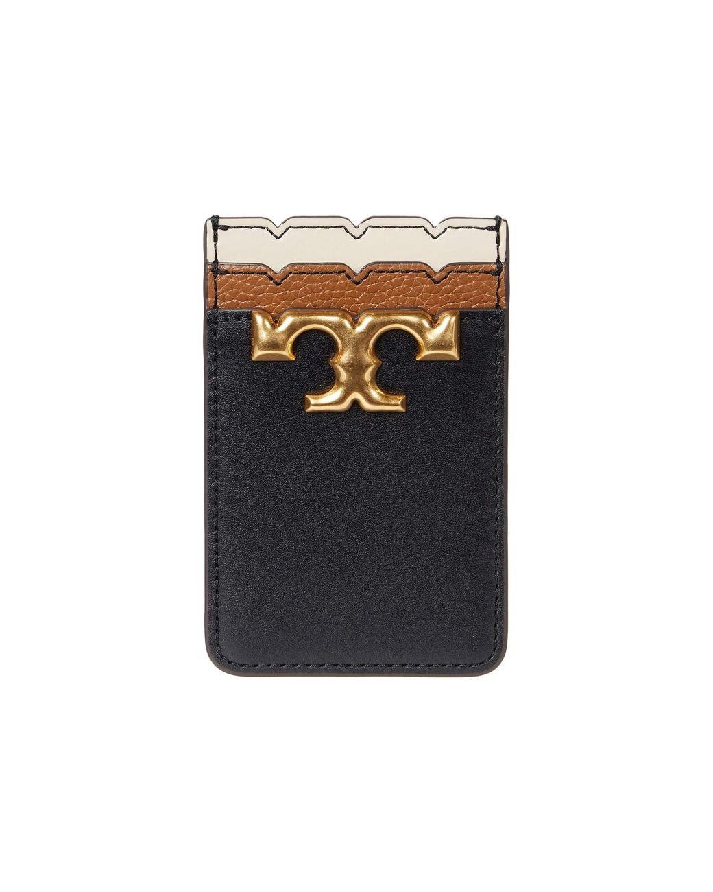 Tory Burch Eleanor Card Pocket in Black | Lyst