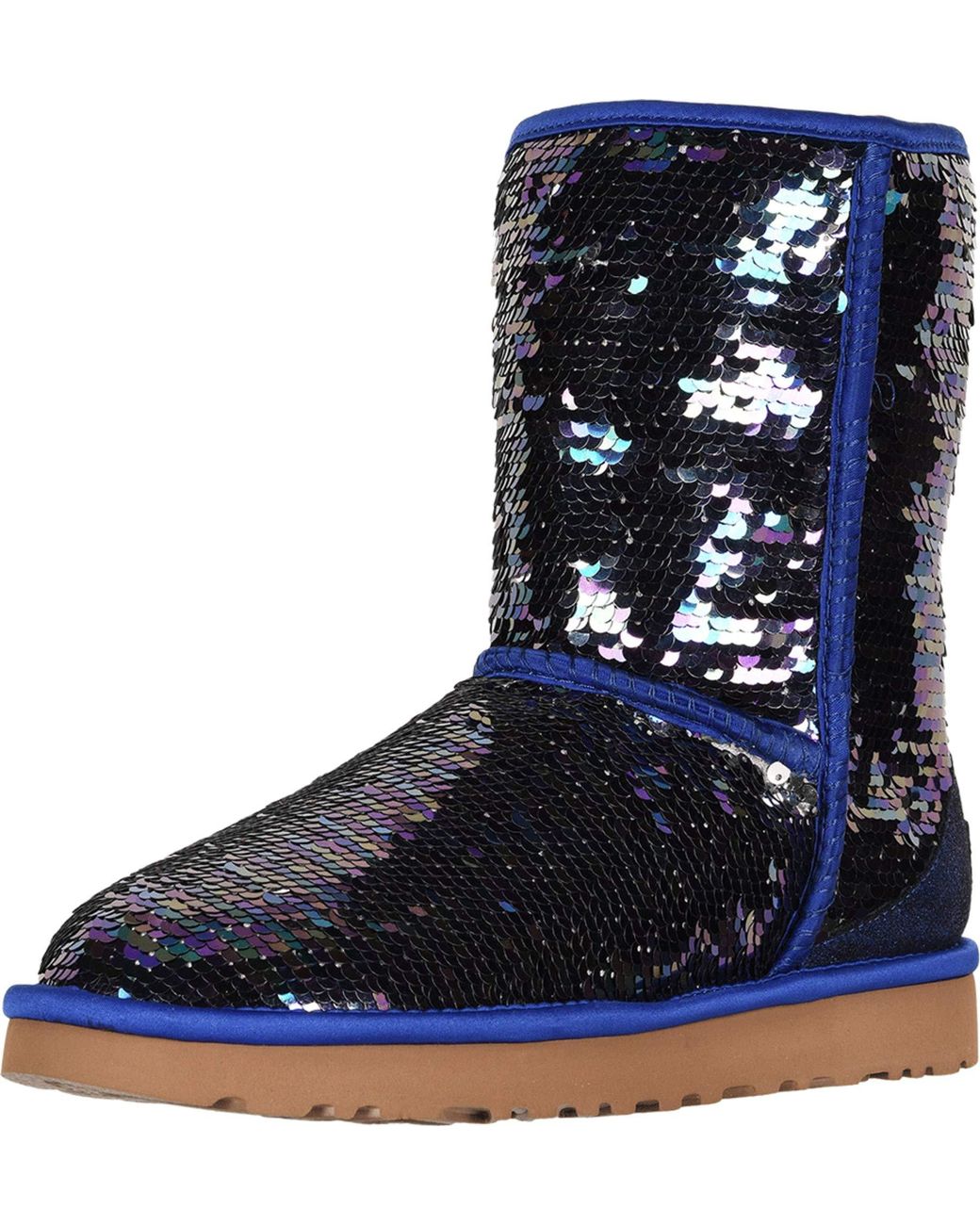 UGG Classic Short Sequin in Blue | Lyst