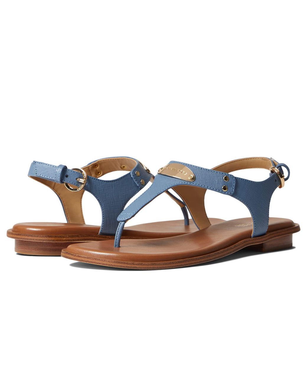 michael michael kors mk plate flat thong sandals