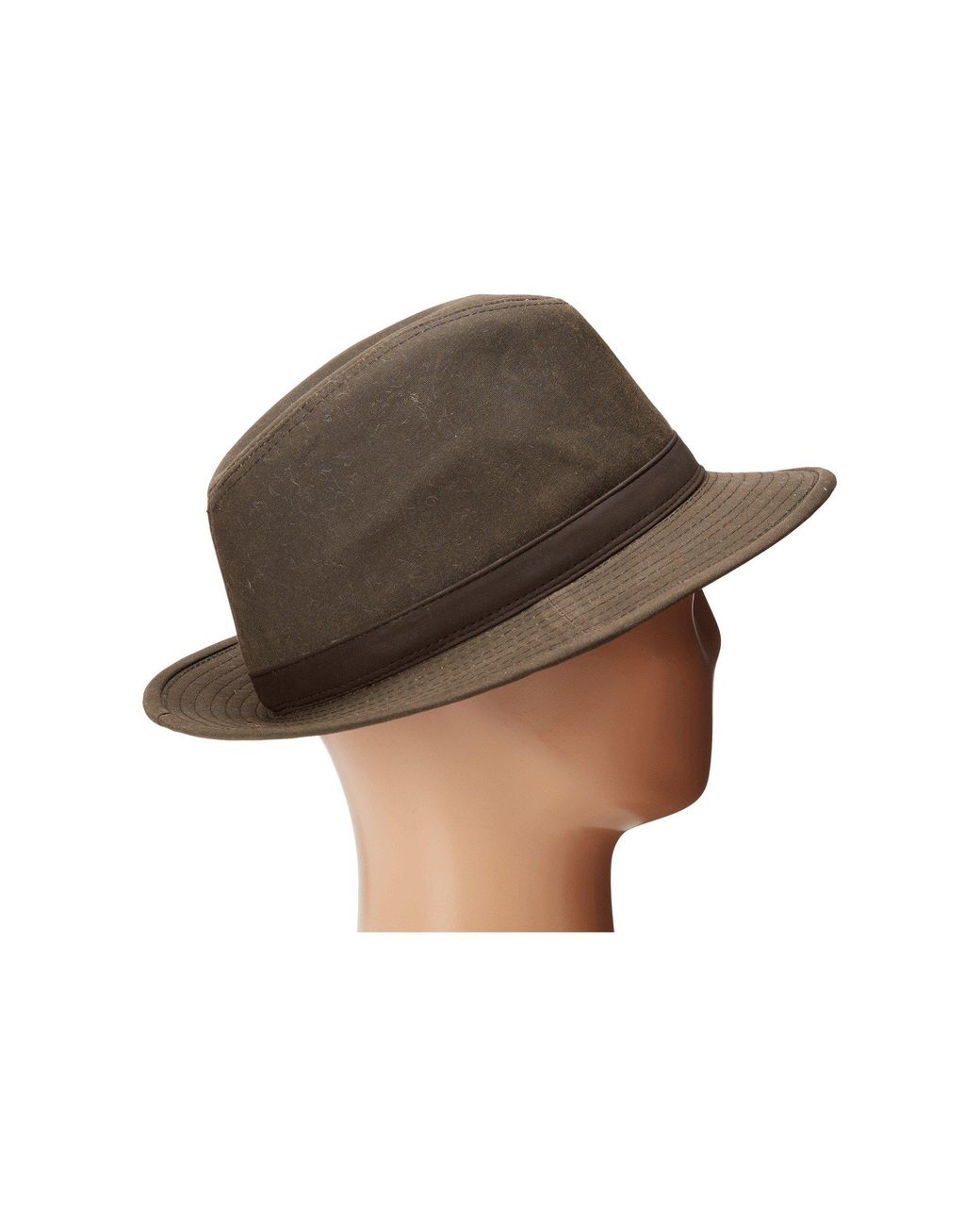 Woolrich Oil Cloth Safari W/ Plaid Lining (brown) Caps for Men | Lyst
