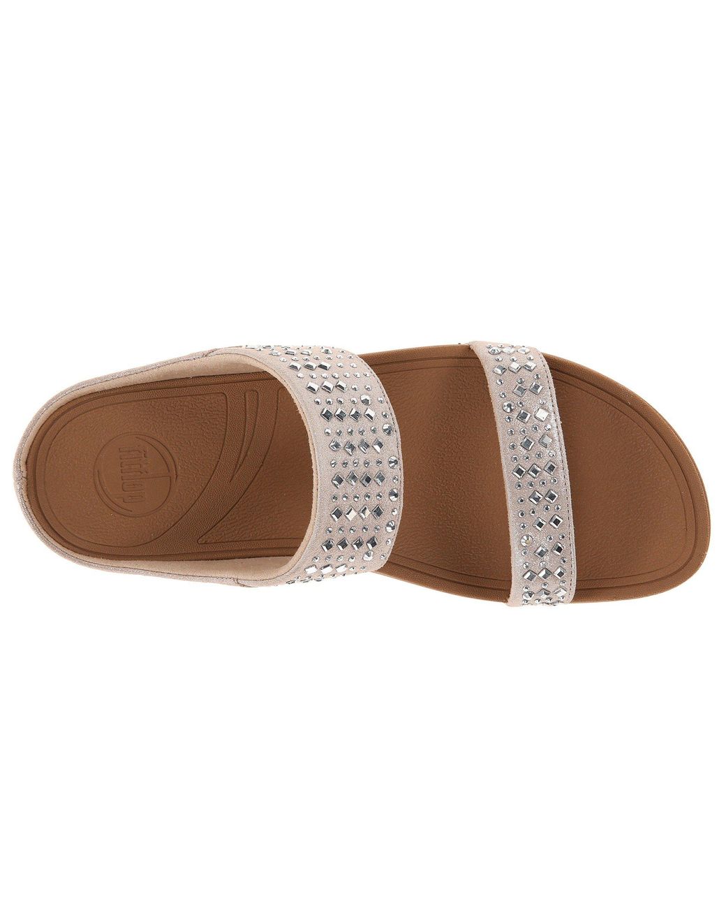 Fitflop Novy Slide nude Sandals in Natural Lyst