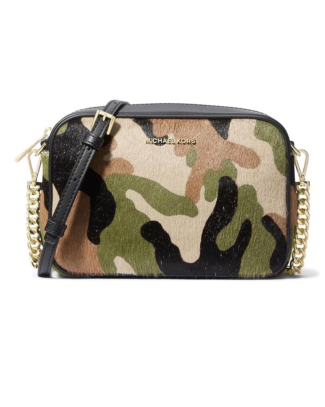 MICHAEL Michael Kors Jet Set Medium Camera Bag With Pocket Smokey Multi Handbags in Black Lyst