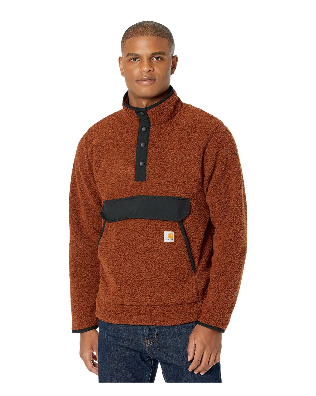 Carhartt Relaxed Fit Fleece Pullover in Brown for Men | Lyst