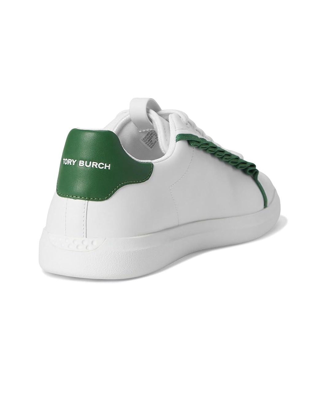 ToryBurch ★ Double T Howell Ruffle Court 0400020806963_WHITESHELLPINK?