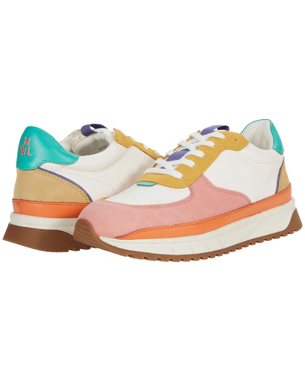 kickoff trainer sneakers in leather and recycled nylon