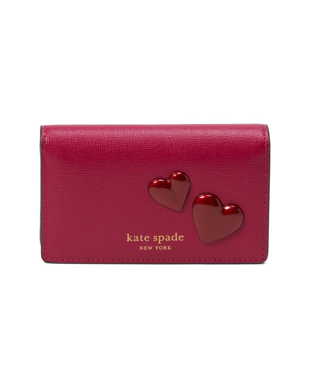 Kate Spade Pitter Patter Smooth Leather Small Bifold Snap Wallet in