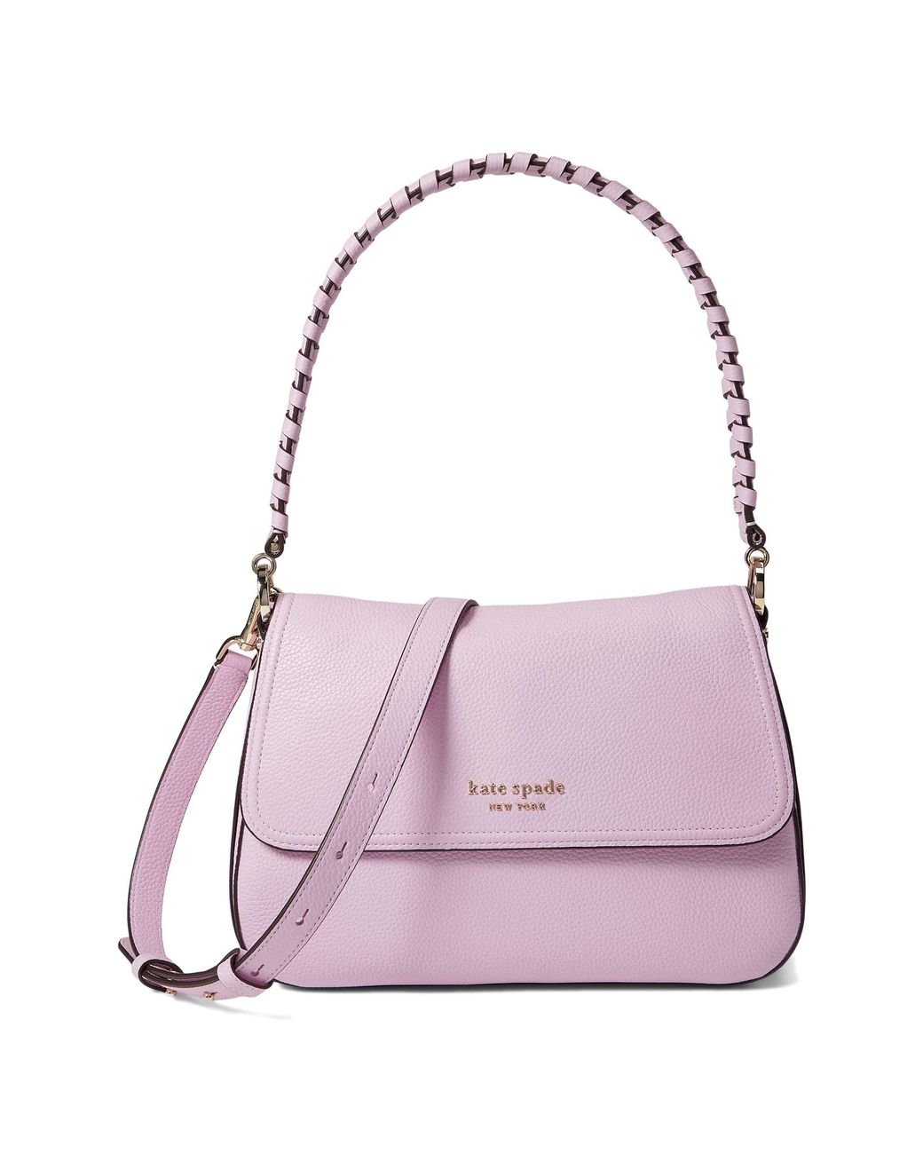 Kate Spade Hudson Pebbled Leather Medium Convertible Flap Shoulder Bag