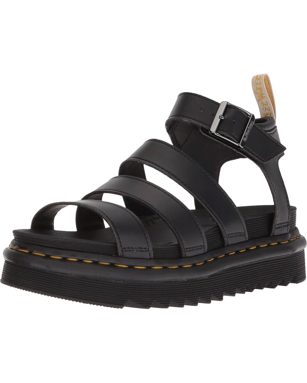 dr martens vegan blaire chunky sandals in black