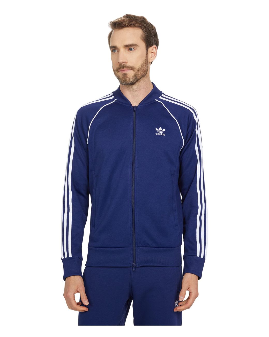superstar track jacket light blue